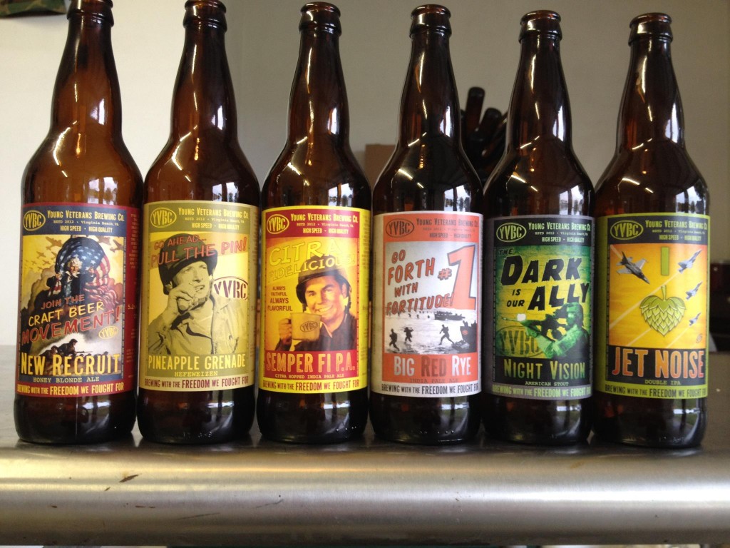Beers from Young Veterans Brewing Company